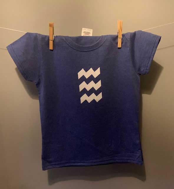 Kids t-shirt denimblauw