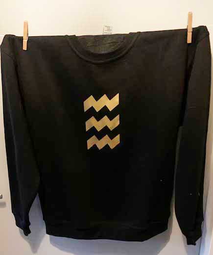 Eindhoven sweater vibes goud op zwart