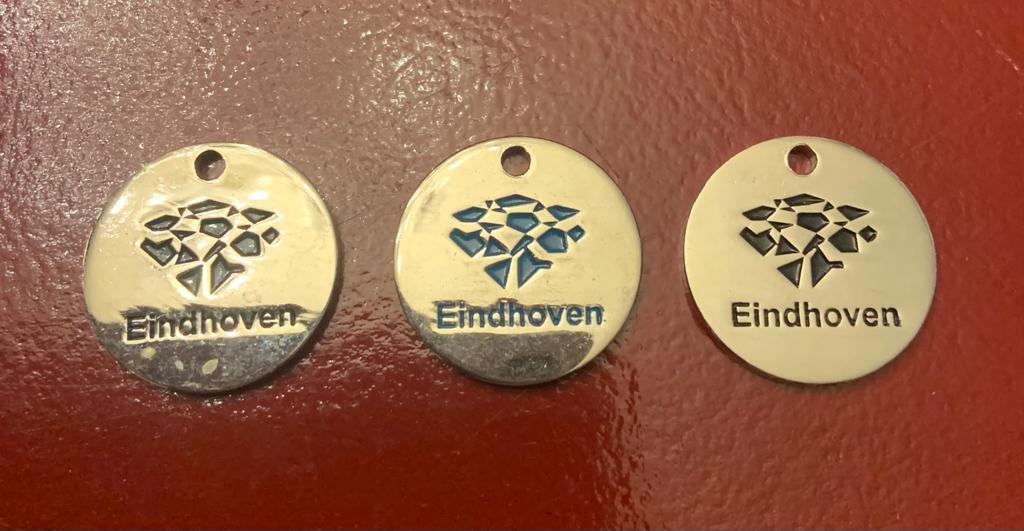Winkelwagenmuntje met oude logo gemeente Eindhoven, per stuk